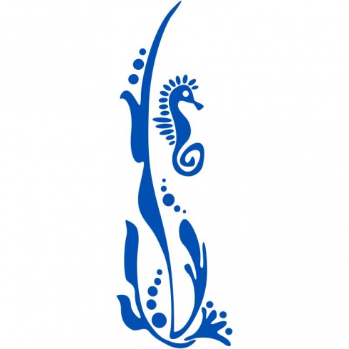 Seahorse in Seaweed Sticker